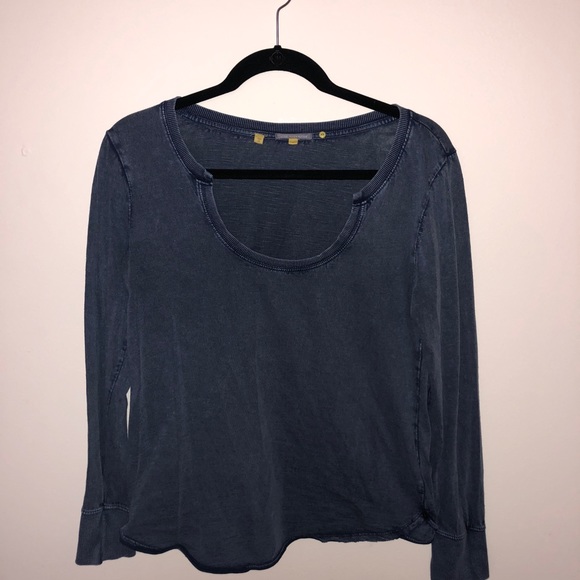 Blue long sleeve tee from Anthropologie - Picture 3 of 4